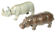 2 alte Elastolin ? Masse Tiere