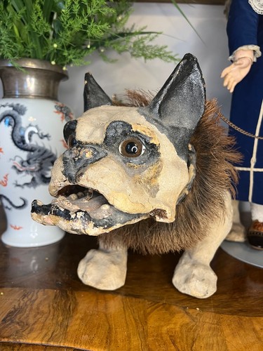 Antike bulli pappmachée hund - antike,